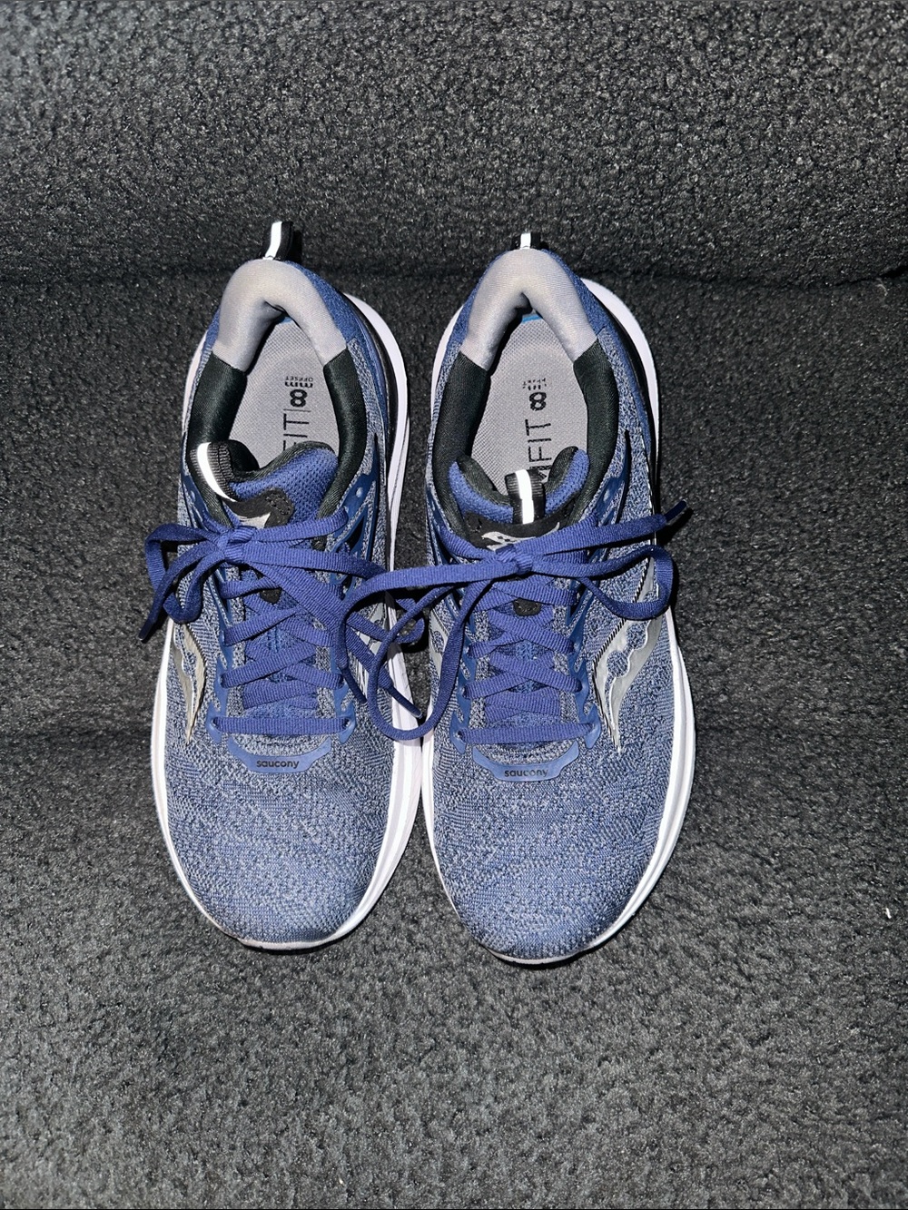 SAUCONY echelon 9 shoe in indigo/black size M 7/W 8.5 - Picture 2 of 10